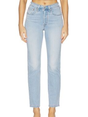 Levi's Light Blue High-Rise Straight Jeans